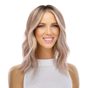 14" Topaz Lace Top Topper Ashy Blonde w/ Highlights