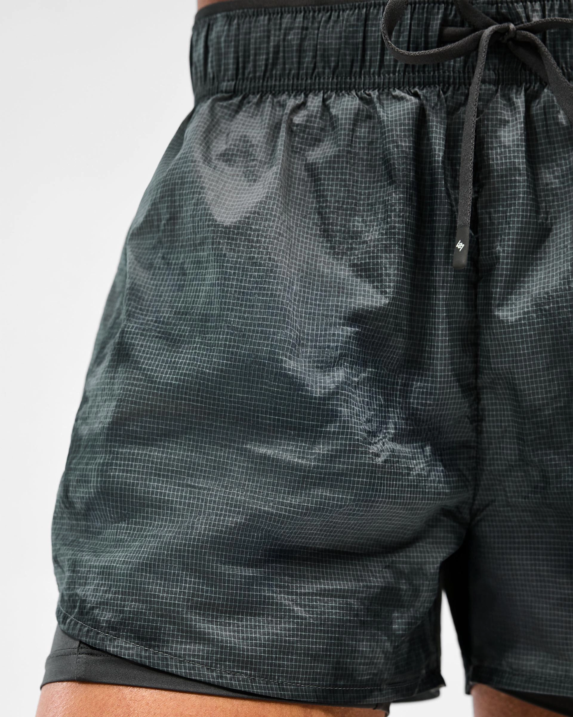 247 Distance 2-In-1 Short Printed - Dark Green