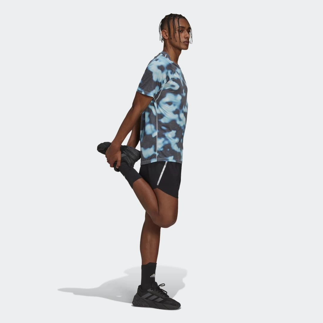 adidas Run Icons 3-Bar Allover Print Men's Tee