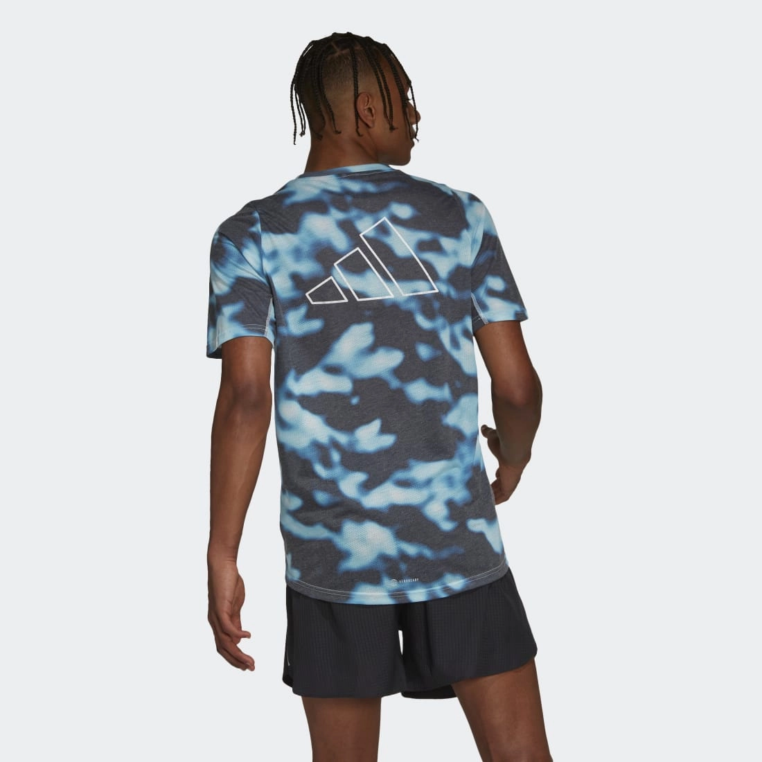 adidas Run Icons 3-Bar Allover Print Men's Tee