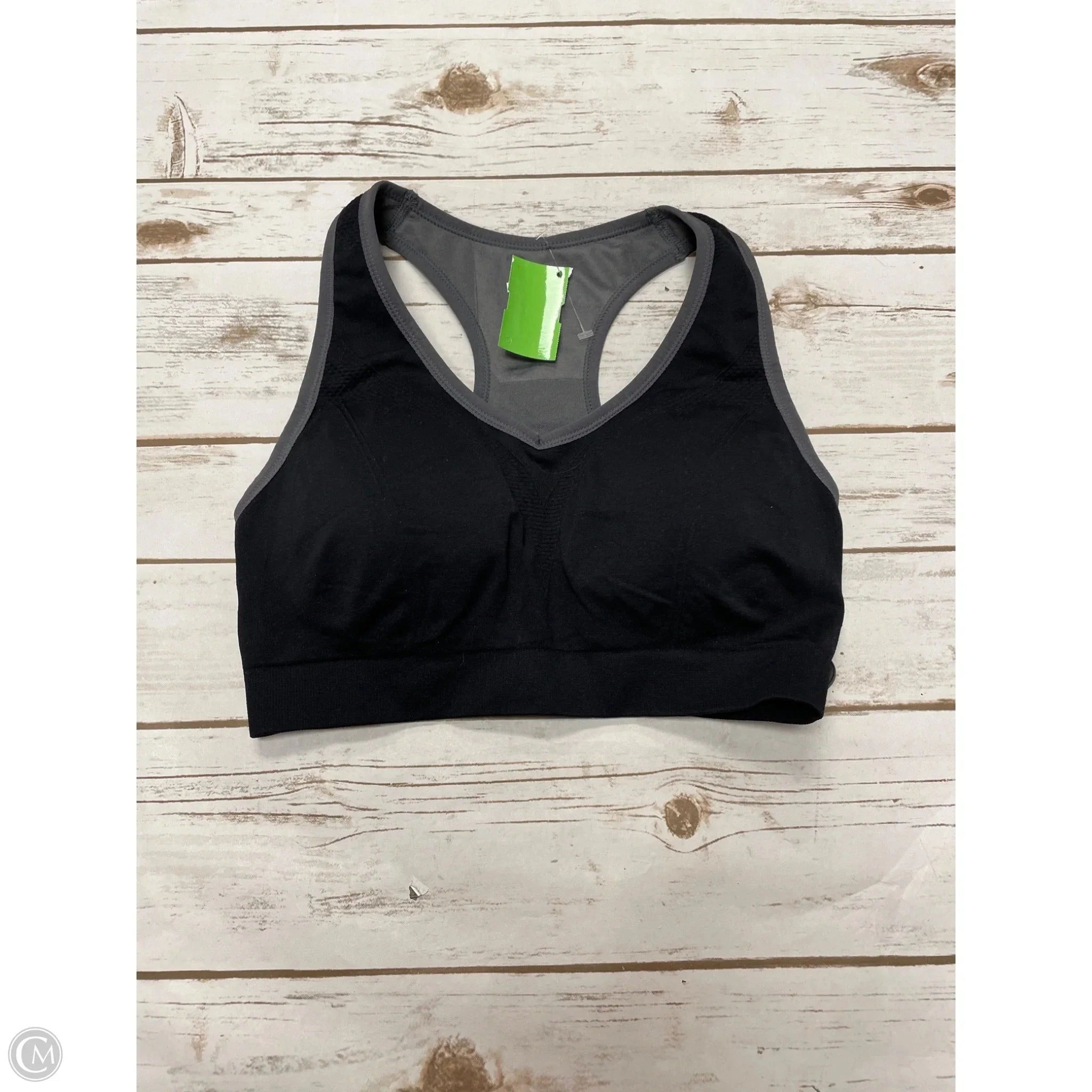 Athletic Bra By Cme In Black & Grey, Size: Xl
