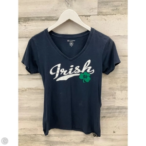 Athletic Top Short Sleeve By Champion In Navy, Size: M