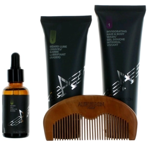 Aubusson Men's Beard Kit System - Stratoliner Woody Grooming Advanced, 4 Piece