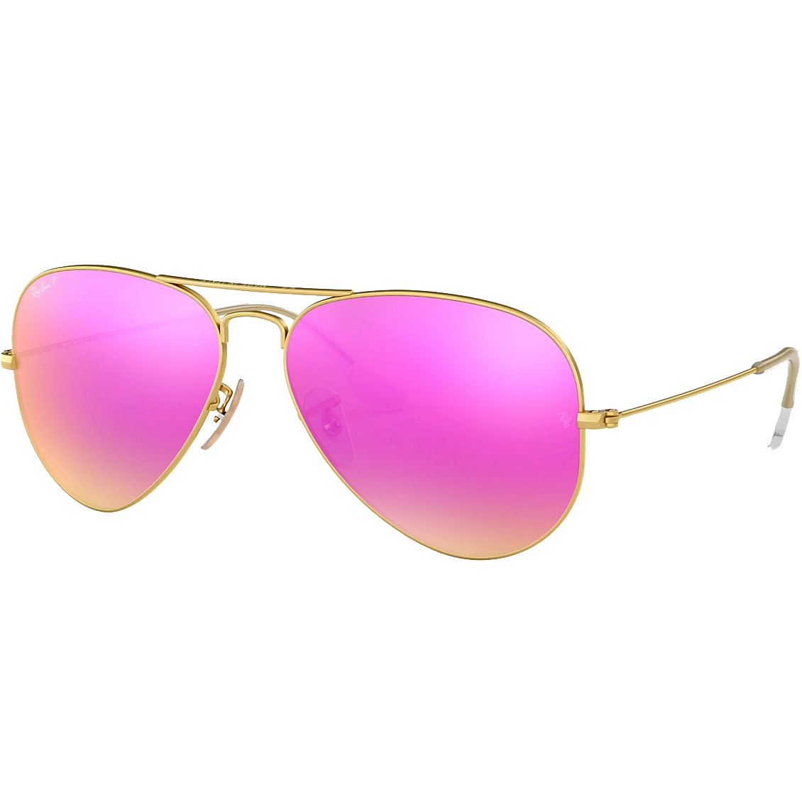 Aviator M - Matte Gold/Mirror Fuxia