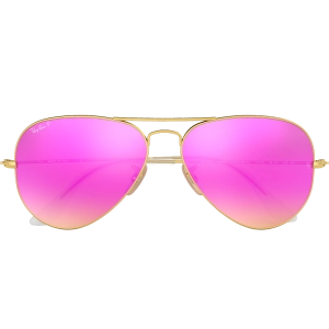 Aviator M - Matte Gold/Mirror Fuxia