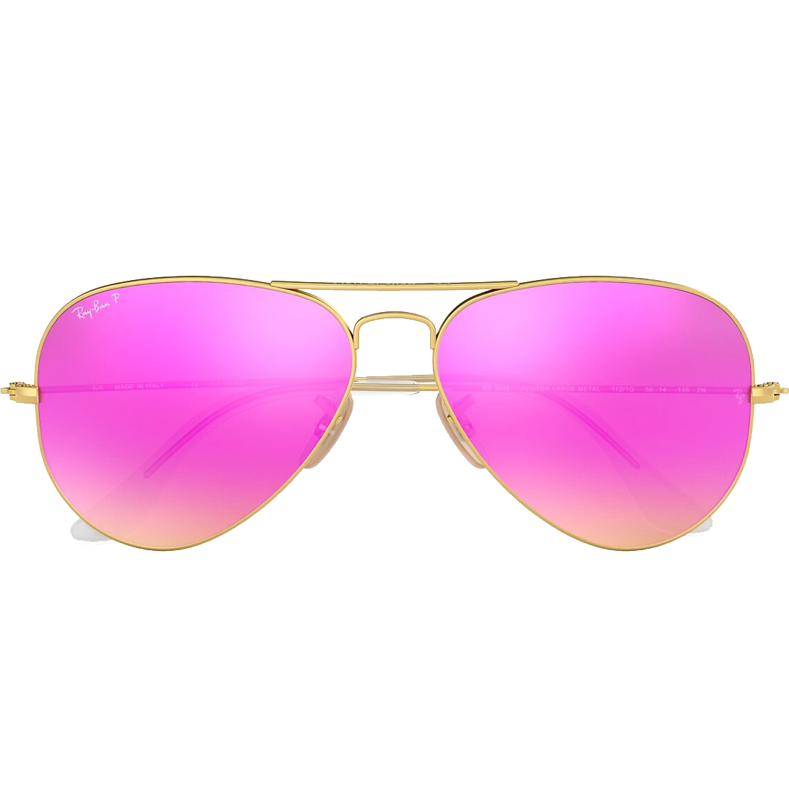 Aviator M - Matte Gold/Mirror Fuxia