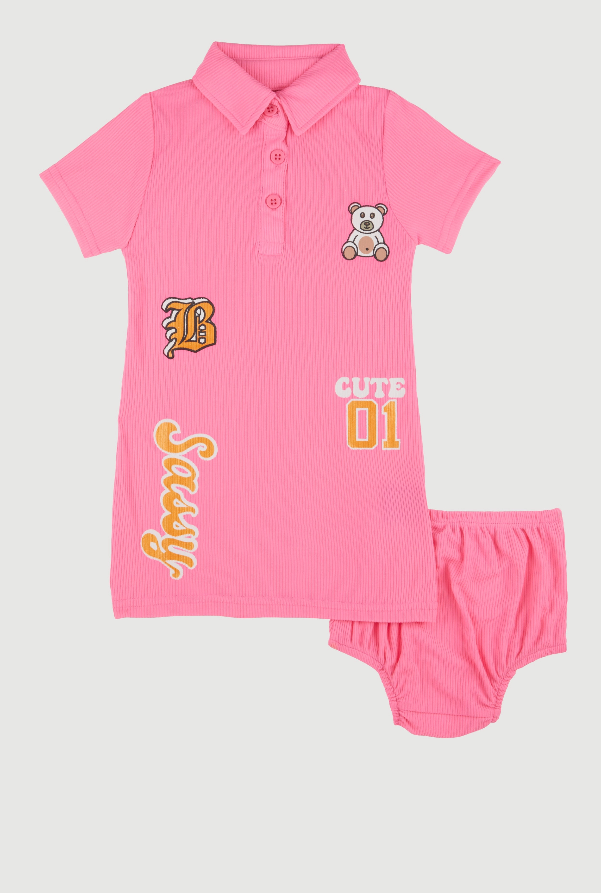 Baby Girls 12-24M Sassy Graphic Print Polo Dress