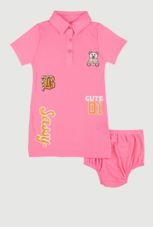 Baby Girls 12-24M Sassy Graphic Print Polo Dress