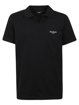 Balmain Logo Printed Short-Sleeved Polo Shirt