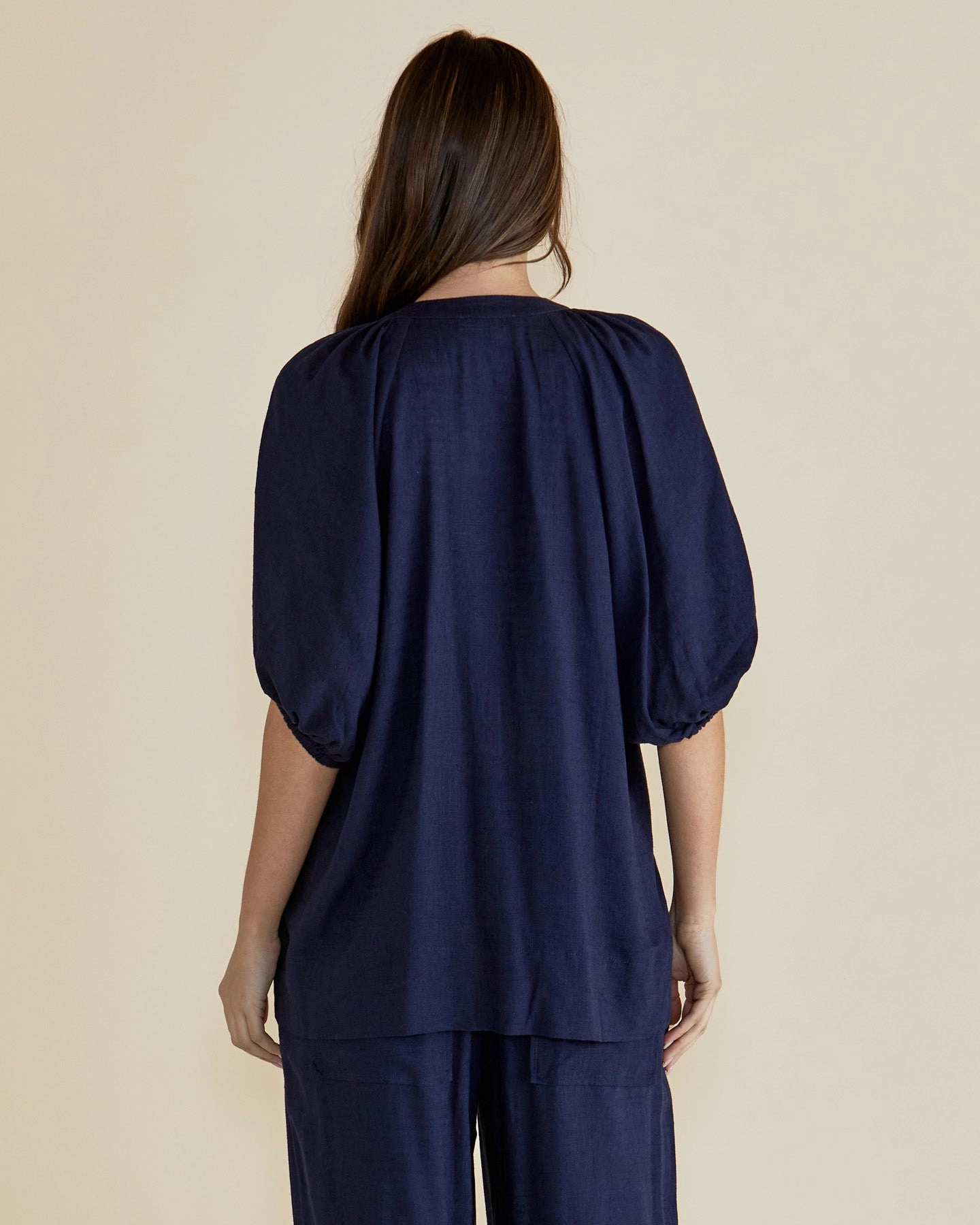 Betty Basics Asher Blouse Dark Blue