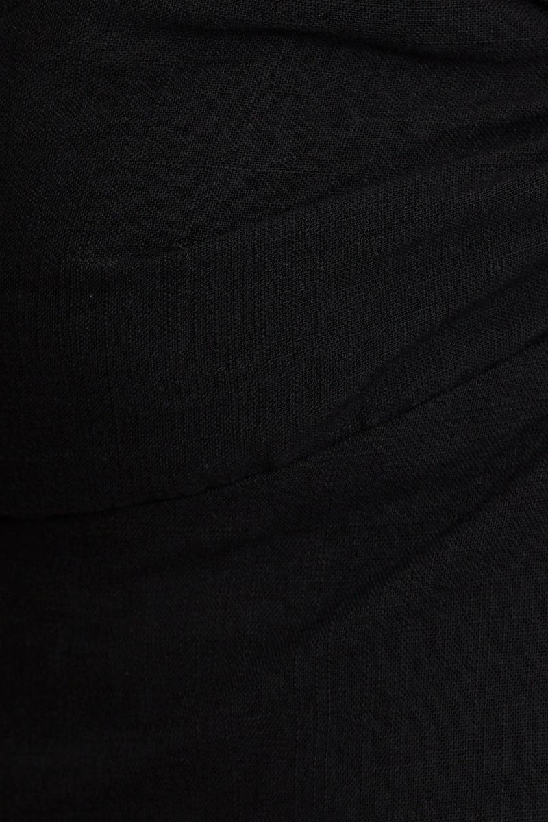 Black Crop Top Short Sleeve Sweetheart