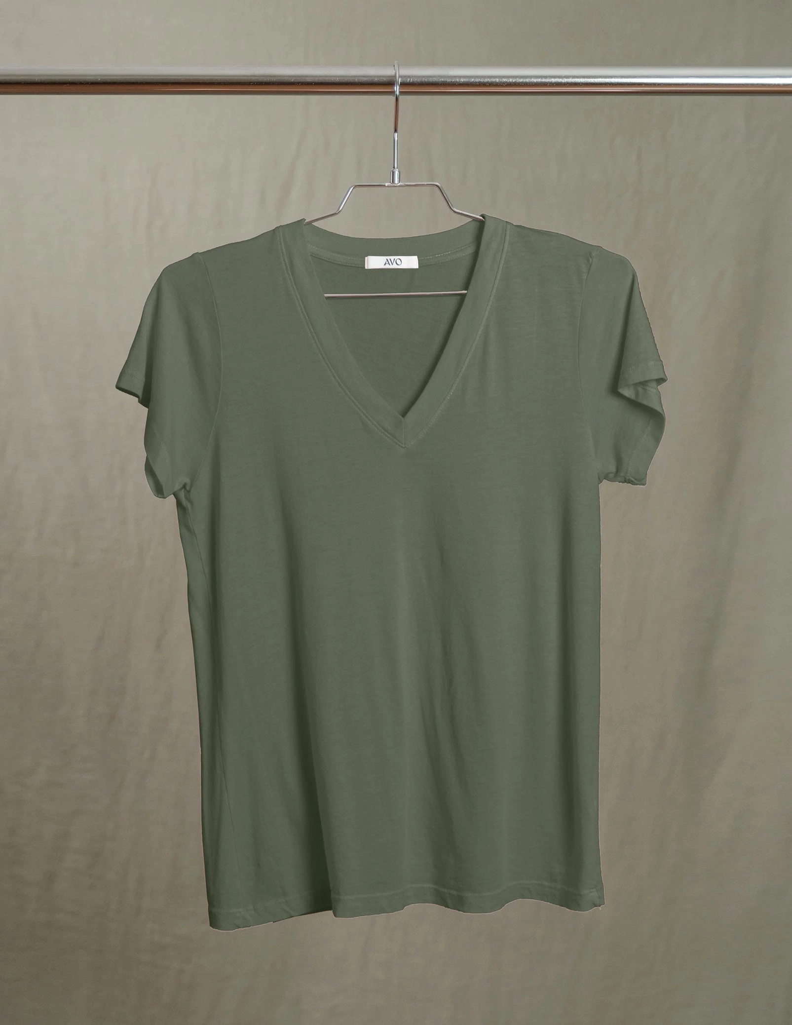 Butter Soft V-neck in Signature Green