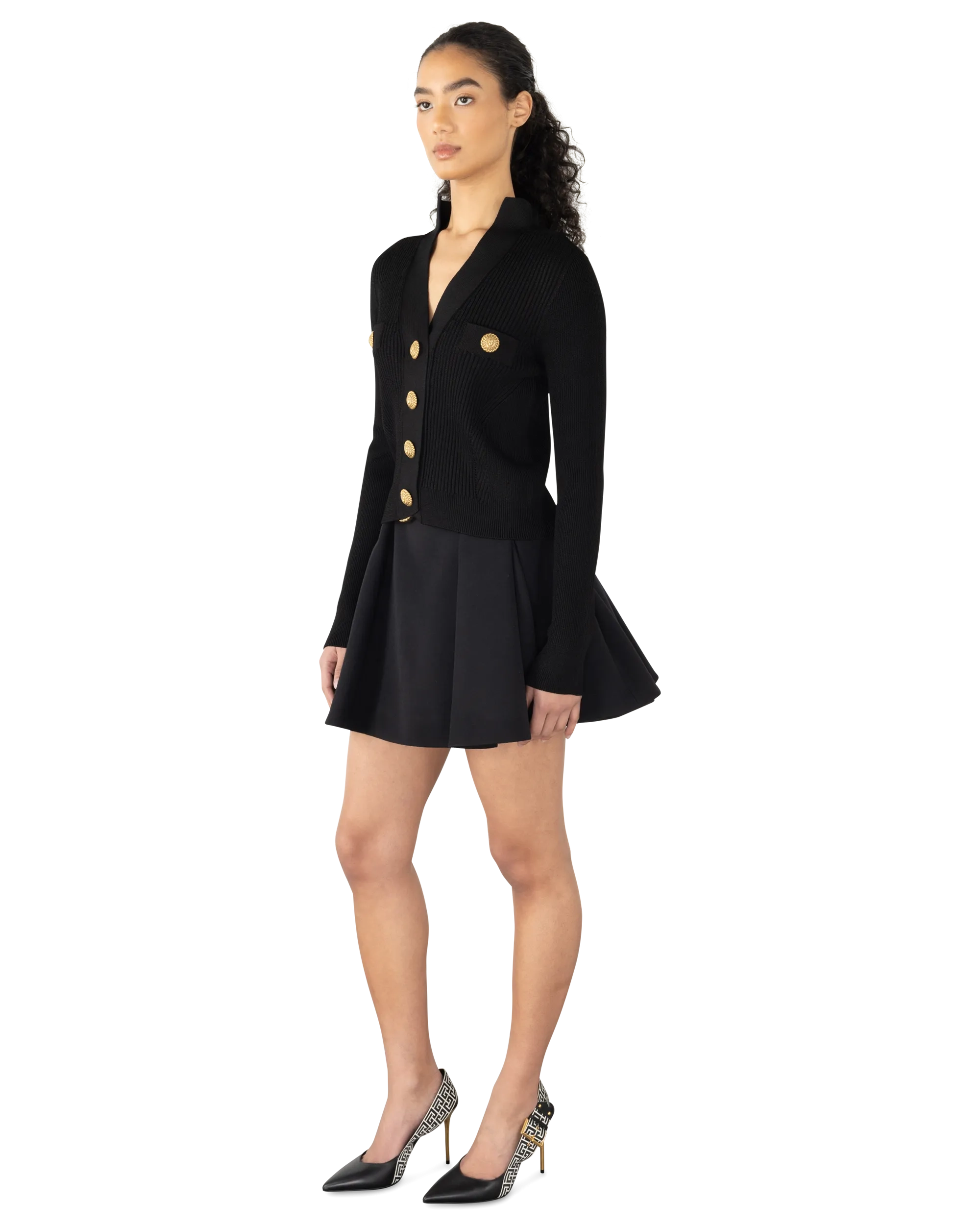 Buttoned Knitted Cardigan