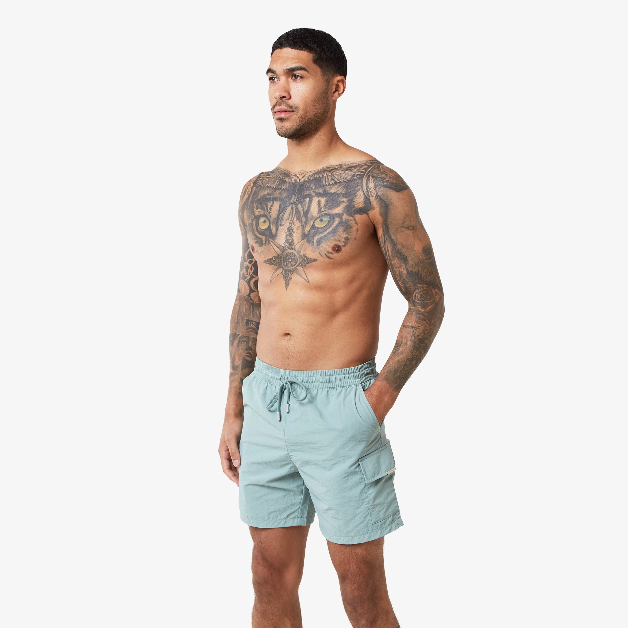 Cargo Pocket Swimshort | Dark Sage