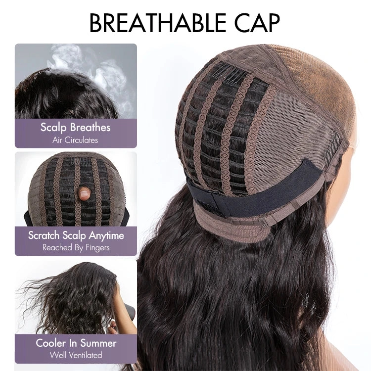 Coily Curly 5x5 Closure HD Lace Glueless Pre-Cut Wig with Breathable Cap