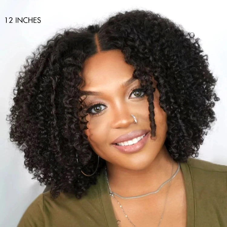 Coily Curly 5x5 Closure HD Lace Glueless Pre-Cut Wig with Breathable Cap