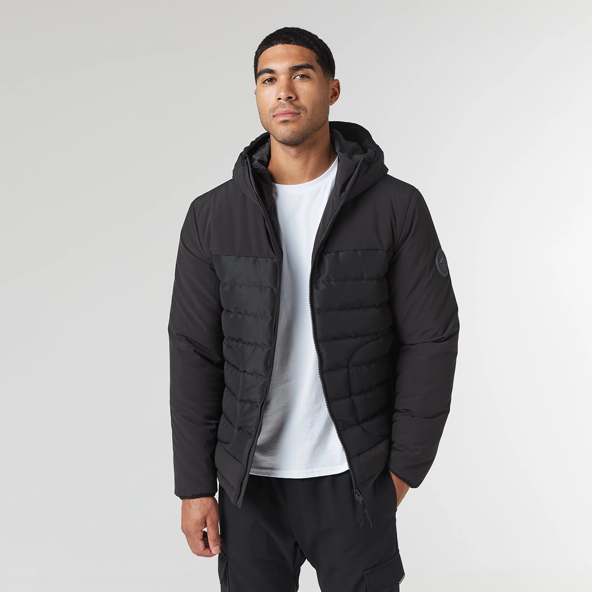 Contrast Soft Shell Jacket | Black
