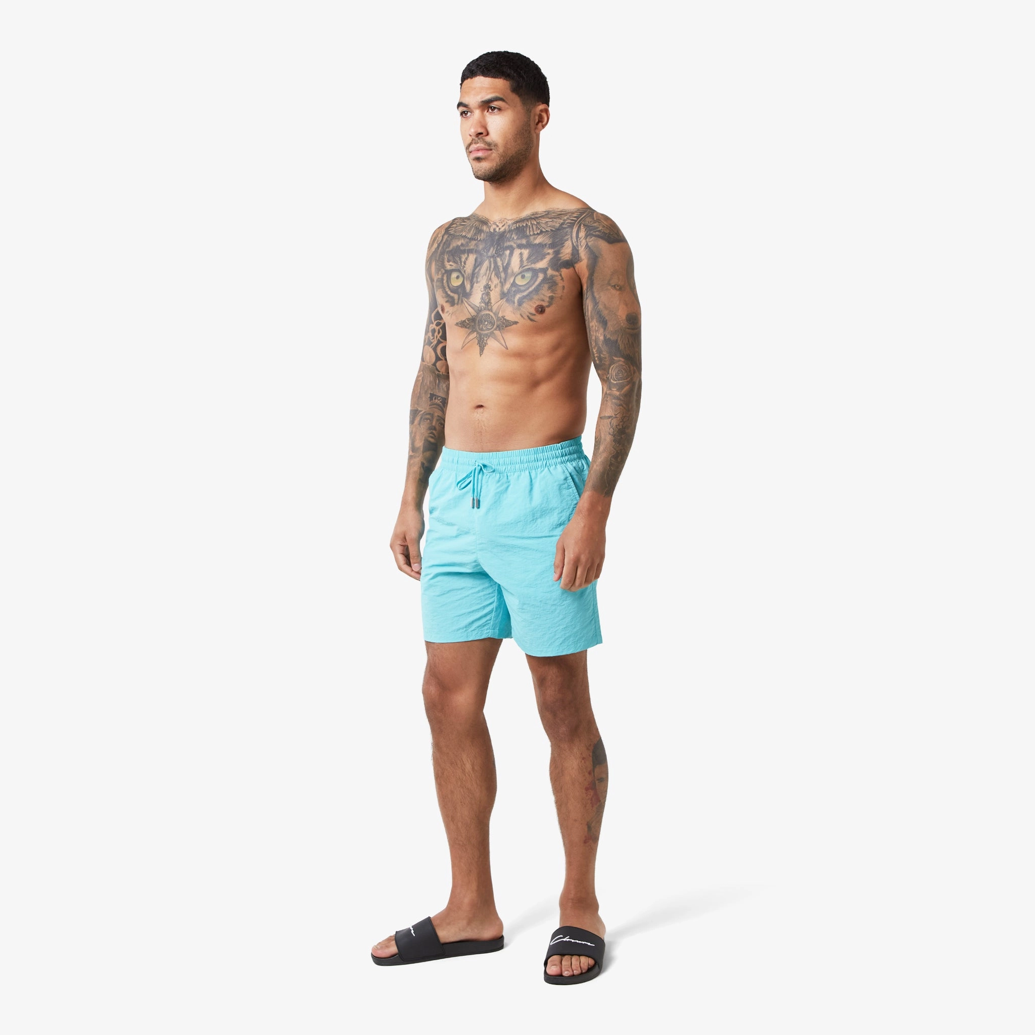 Crinkle Swimshort | Aqua
