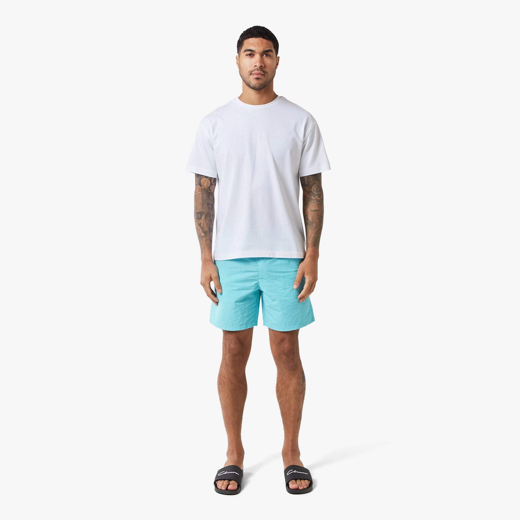 Crinkle Swimshort | Aqua