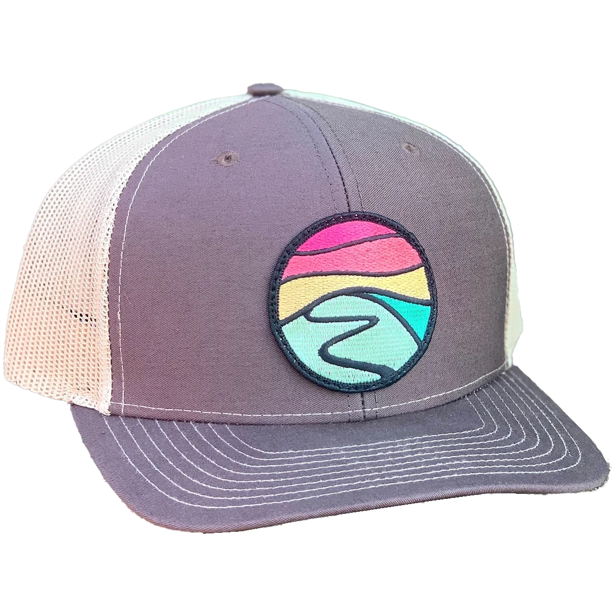 Curved Brim Trucker with Hilltop Patch