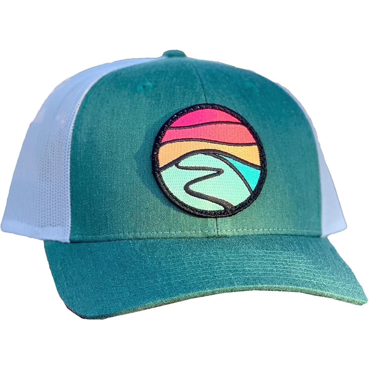 Curved Brim Trucker with Hilltop Patch