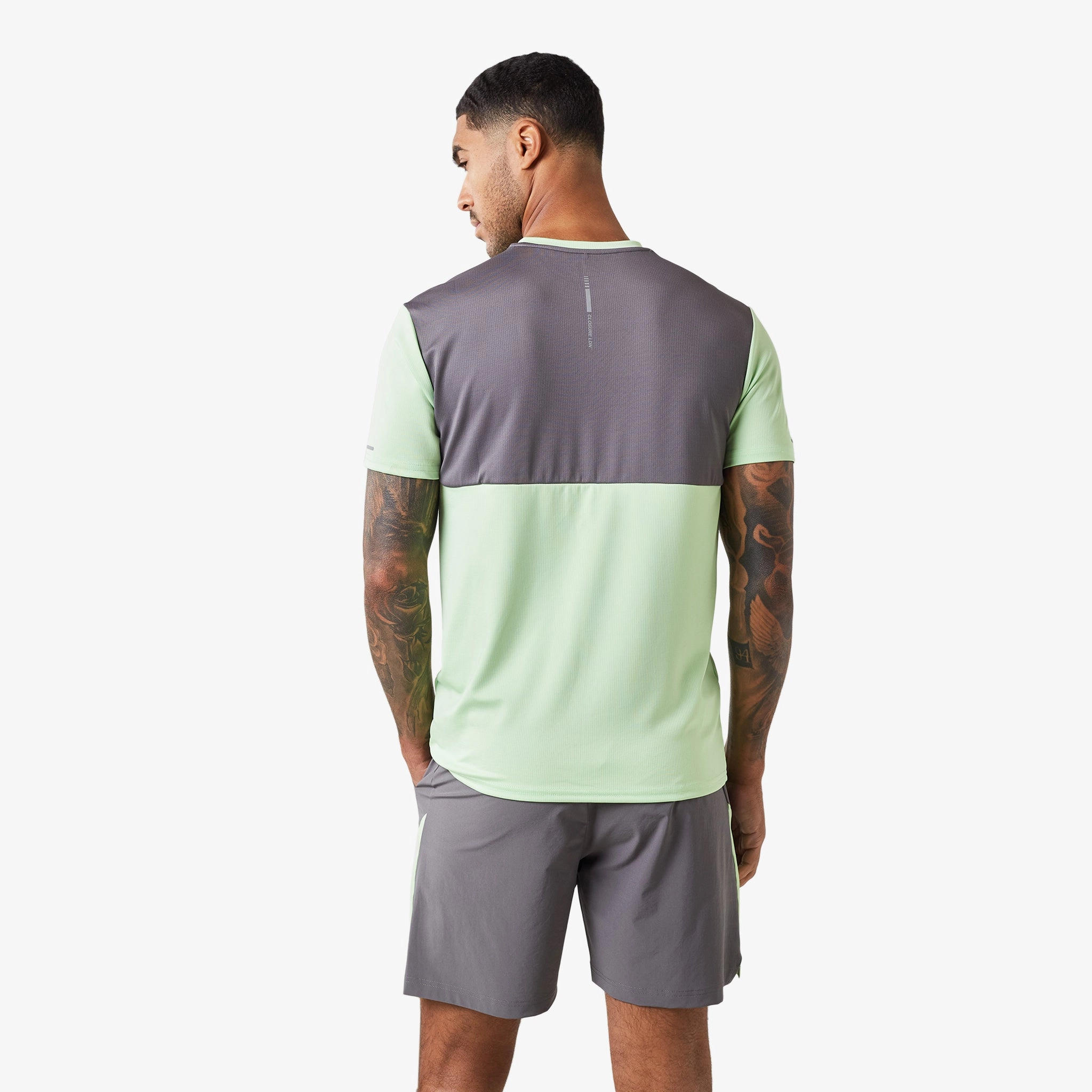 Cut & Sew Training Twinset | Lime Charcoal