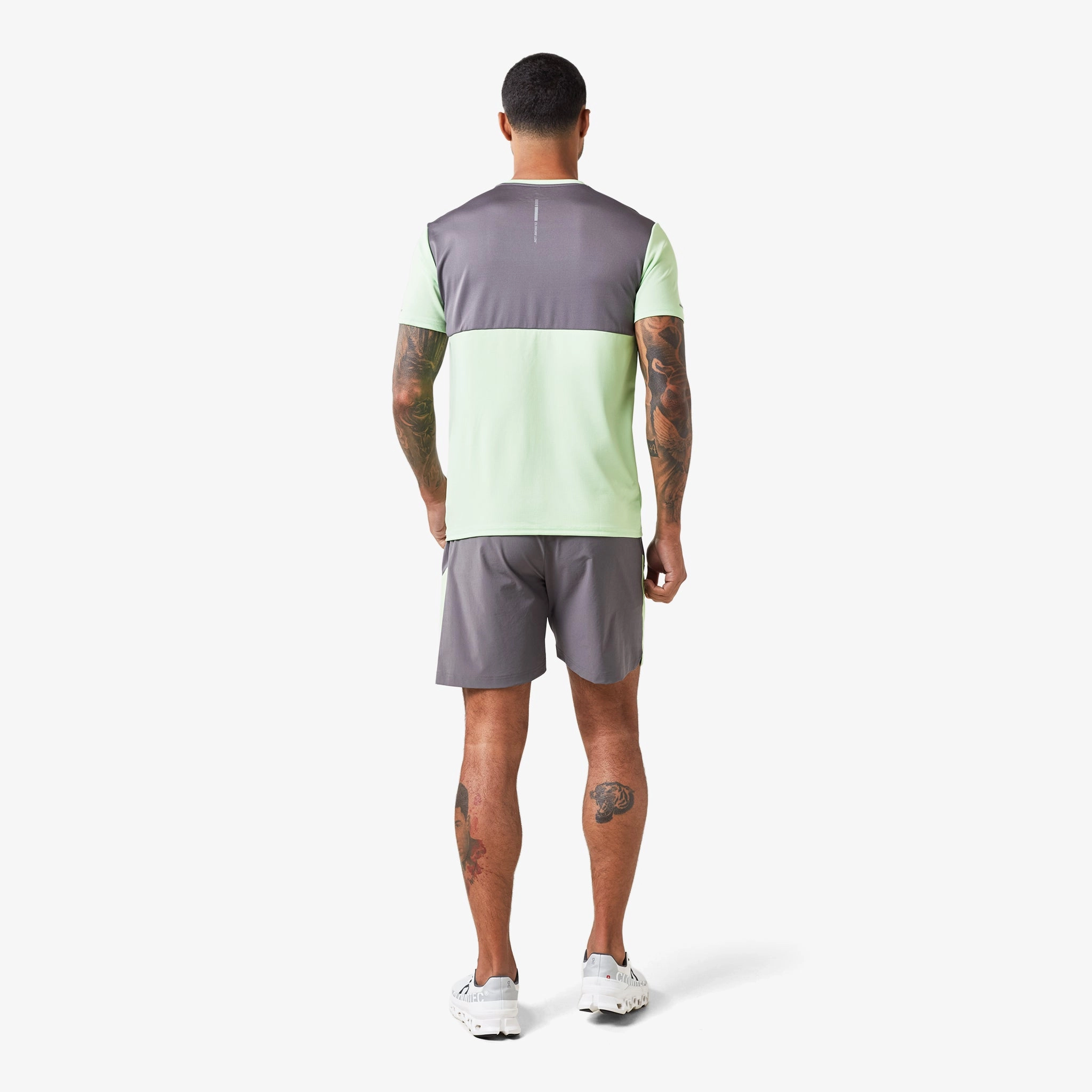 Cut & Sew Training Twinset | Lime Charcoal