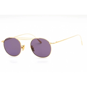 Cutler and Gross Men's Sunglasses - Gold Round Frame Purple Lens | CG1268GPLS 001