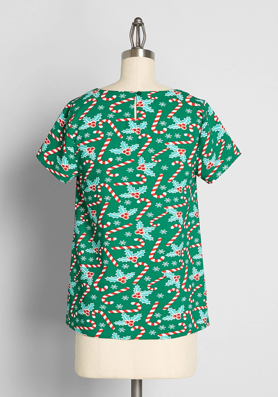 Delightful Demeanor Short Sleeve Blouse