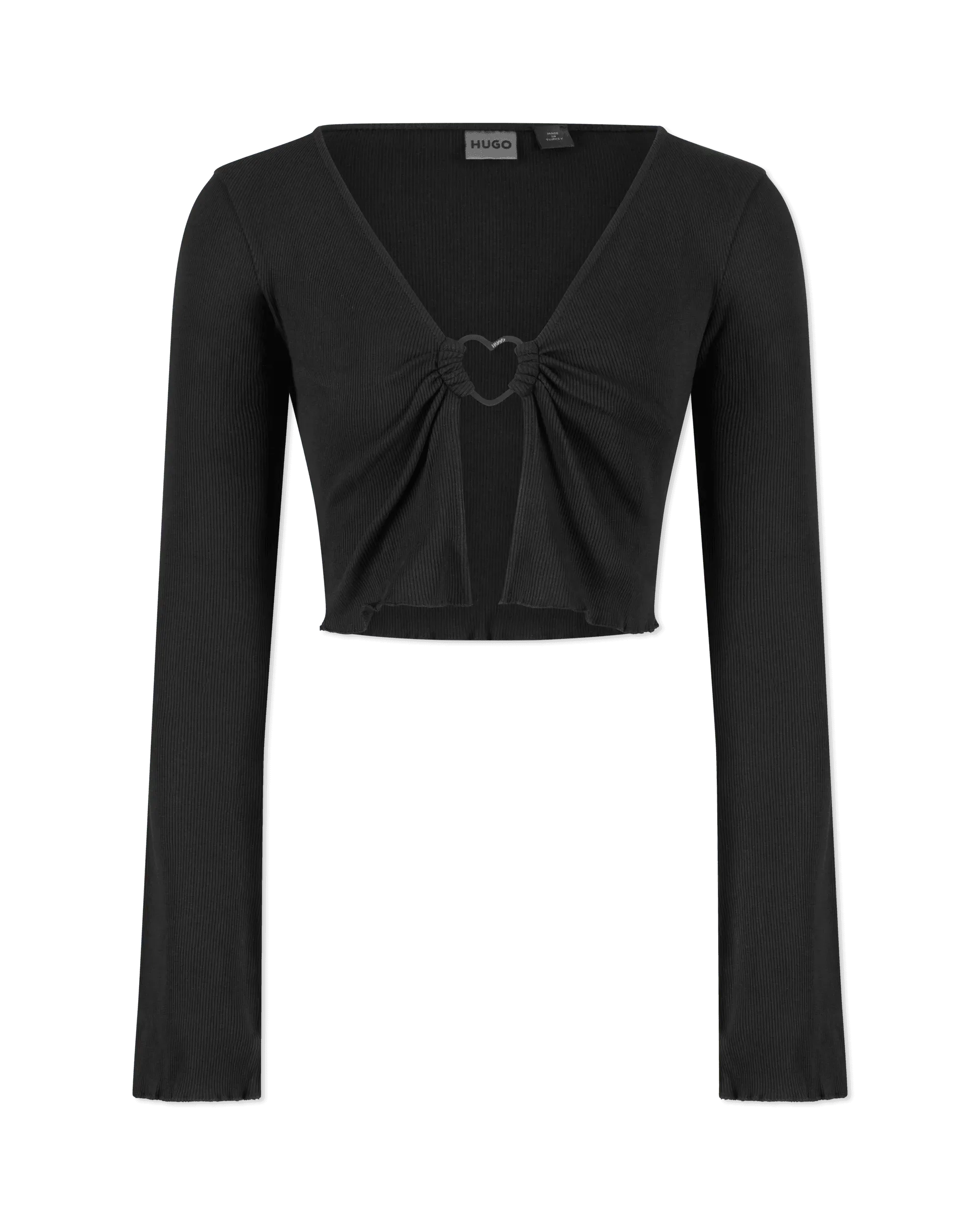 Dortensie Jersey Cropped Cardigan Top