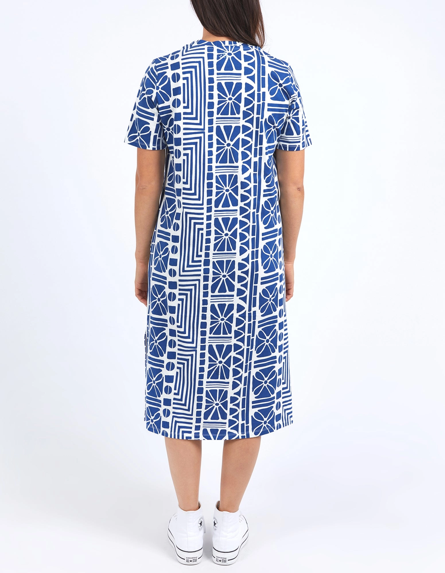 Elm Casablanca Tee Dress China Blue Print