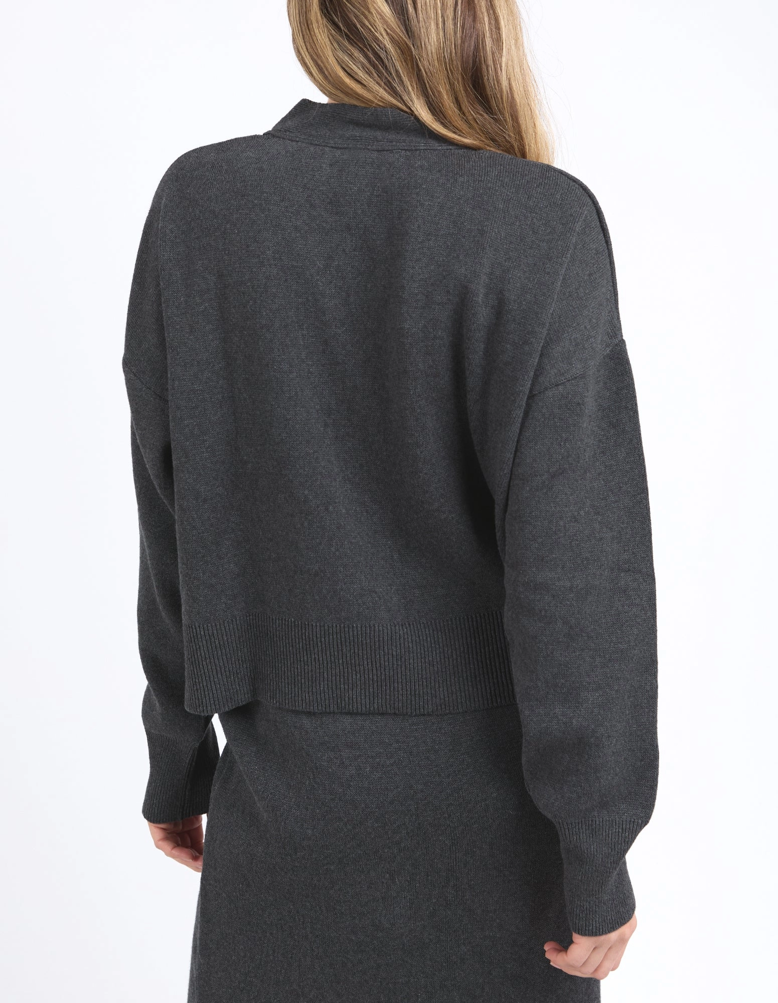 Elm Elodie Cardi Charcoal Marle