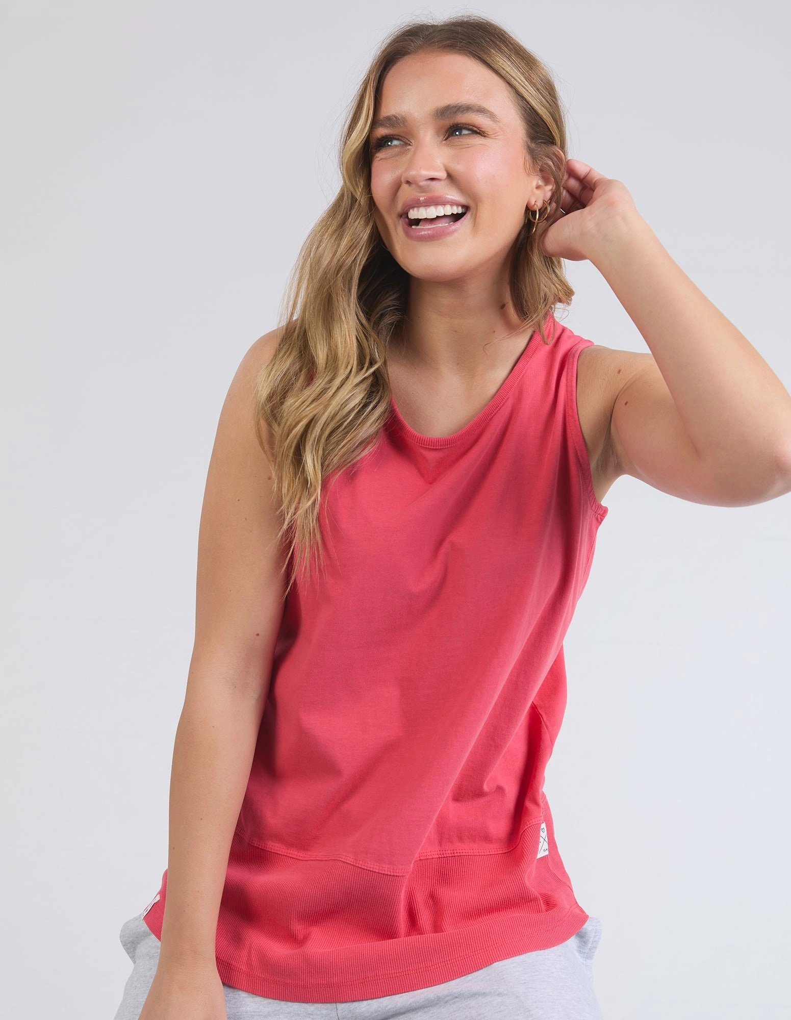 Elm Rib Tank Bittersweet Red