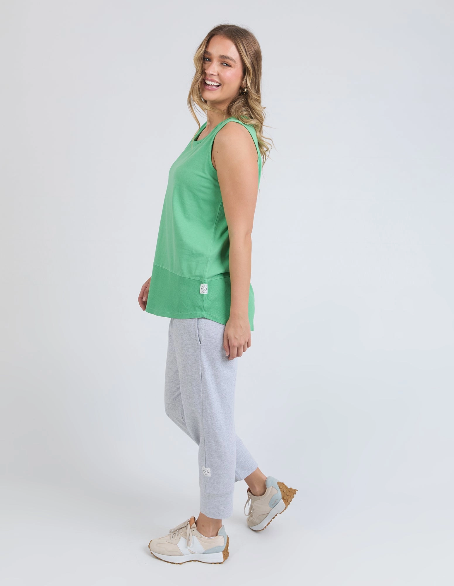 Elm Rib Tank Greenbriar