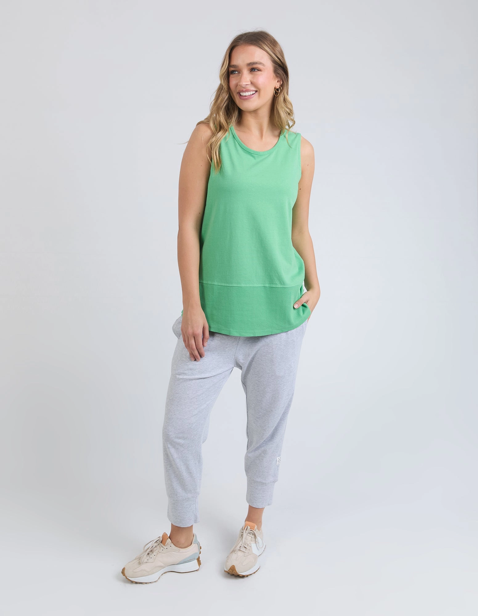 Elm Rib Tank Greenbriar