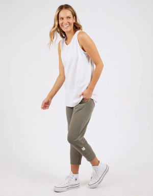 Elm Rib Tank White
