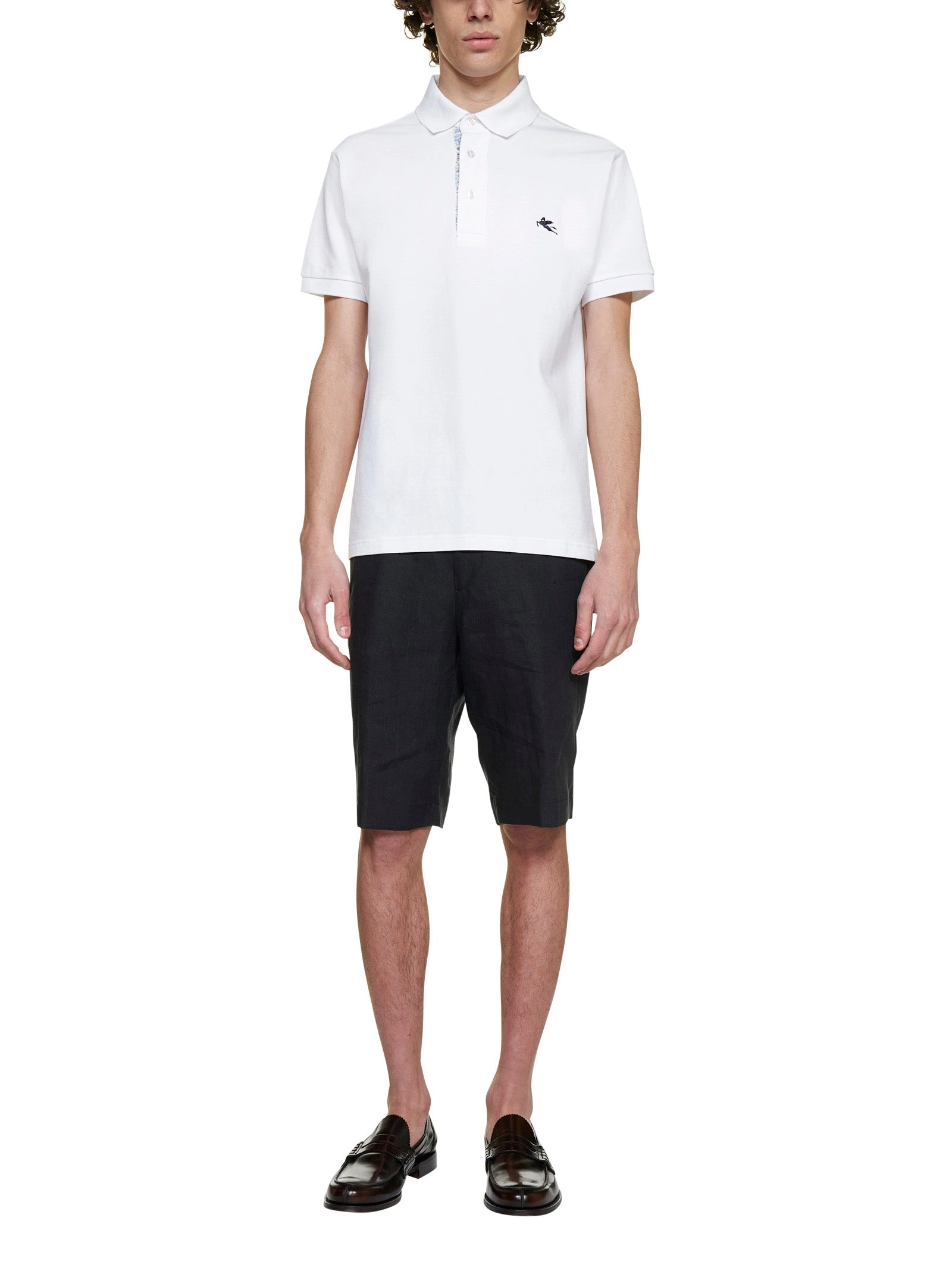 Etro Logo Embroidered Short-Sleeved Polo Shirt