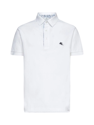 Etro Logo Embroidered Short-Sleeved Polo Shirt