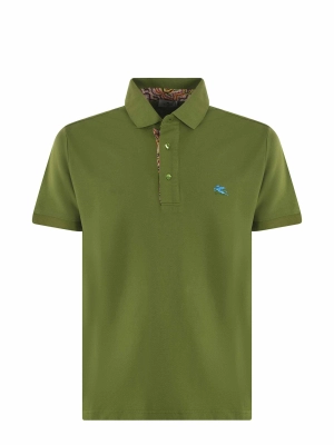 Etro Logo Embroidered Short-Sleeved Polo Shirt
