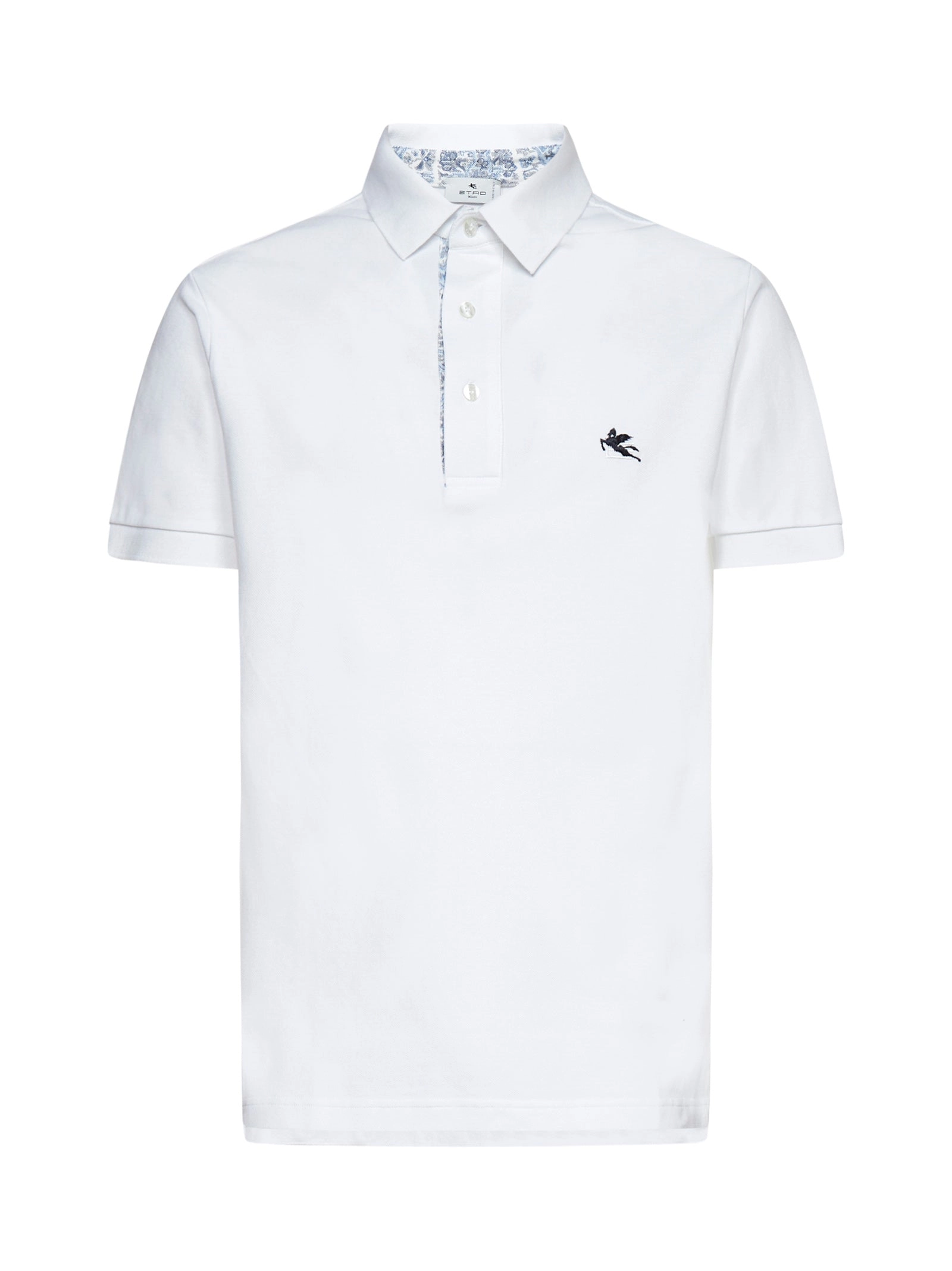Etro Logo Embroidered Short-Sleeved Polo Shirt