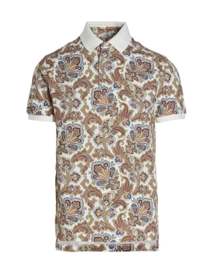 Etro Paisley Printed Short-Sleeved Polo Shirt