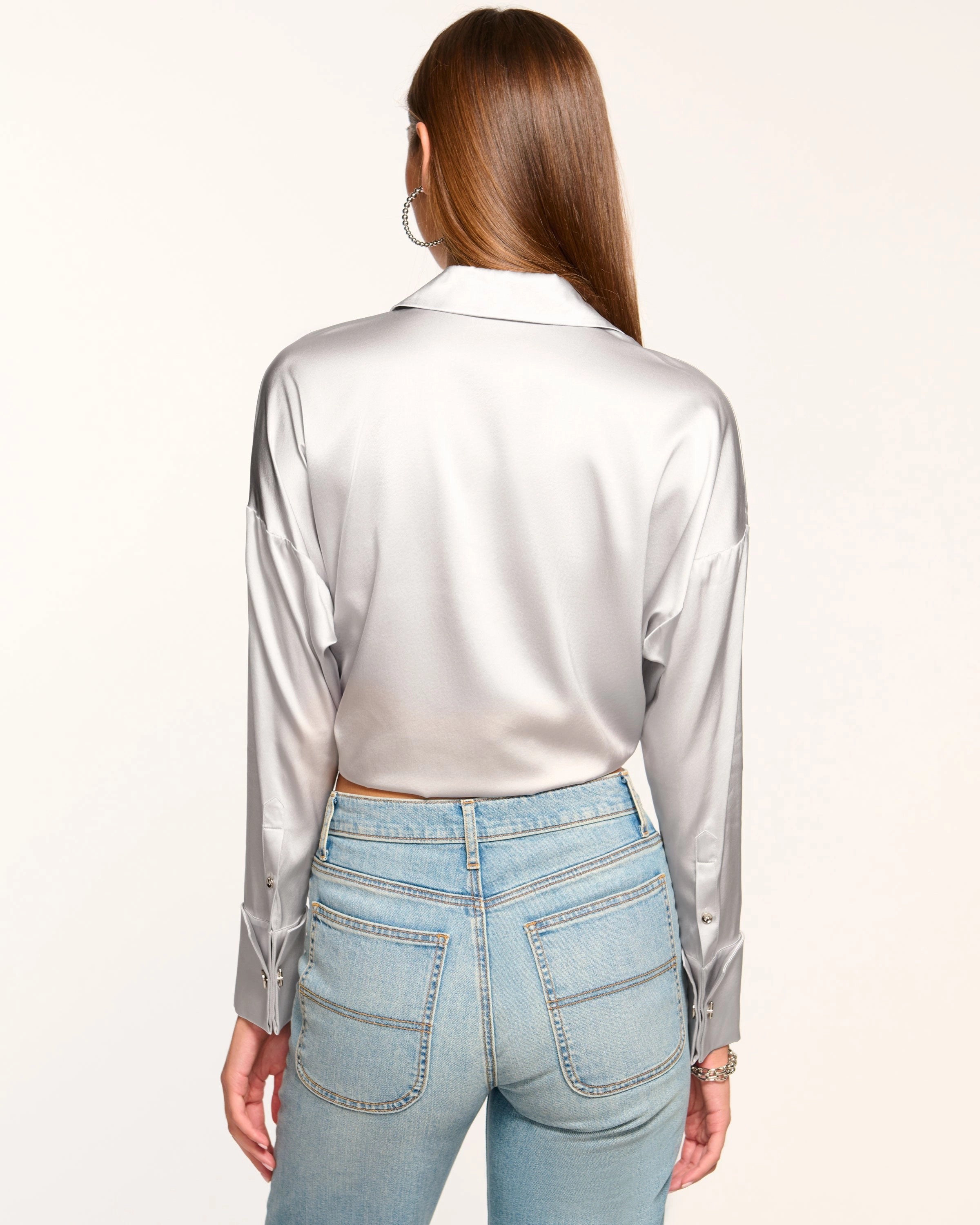 Farrah Silk Tie-Front Blouse