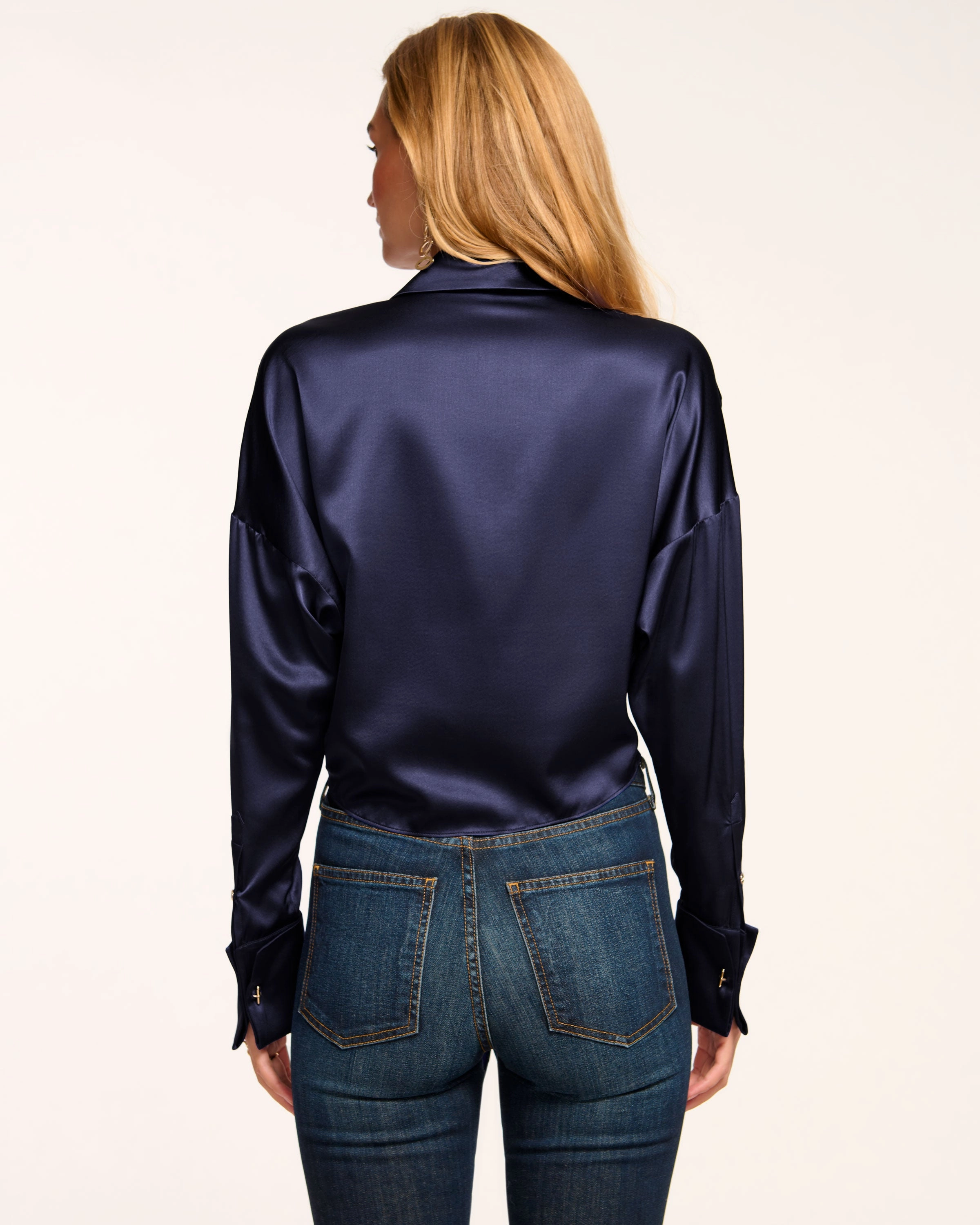 Farrah Silk Tie-Front Blouse