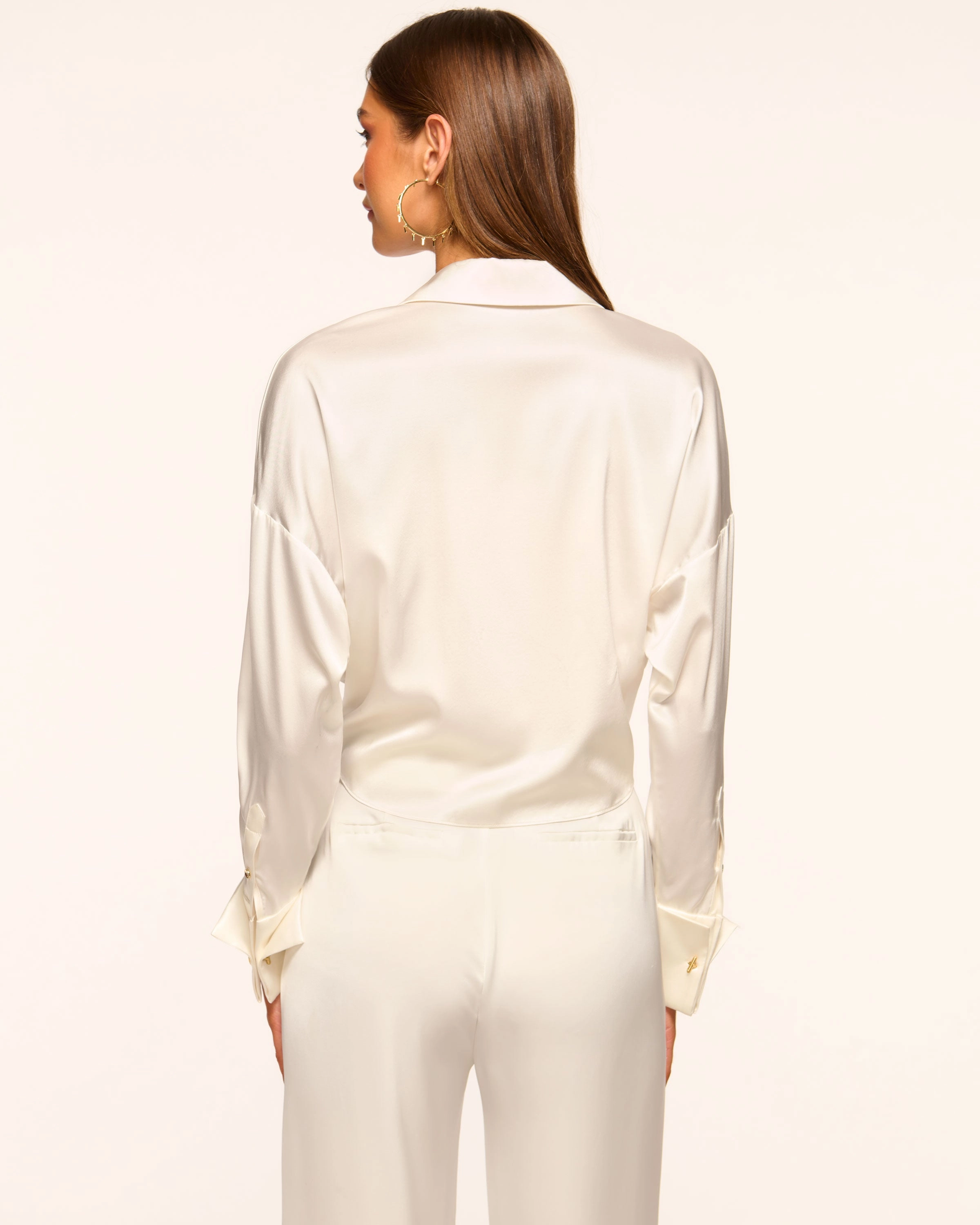 Farrah Silk Tie-Front Blouse