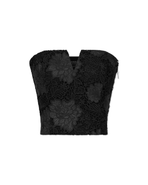 Generation Love Rumi Vegan Leather Guipure Bustier Top