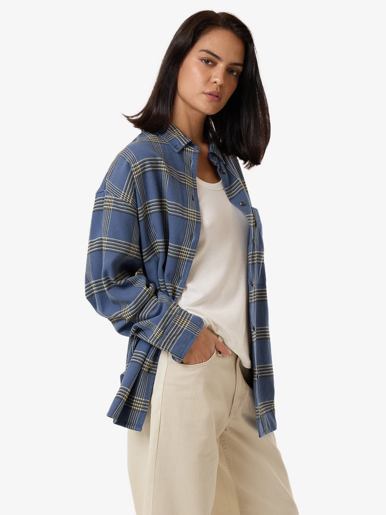 Heavy Times Flannel Shirt - Light Petrol