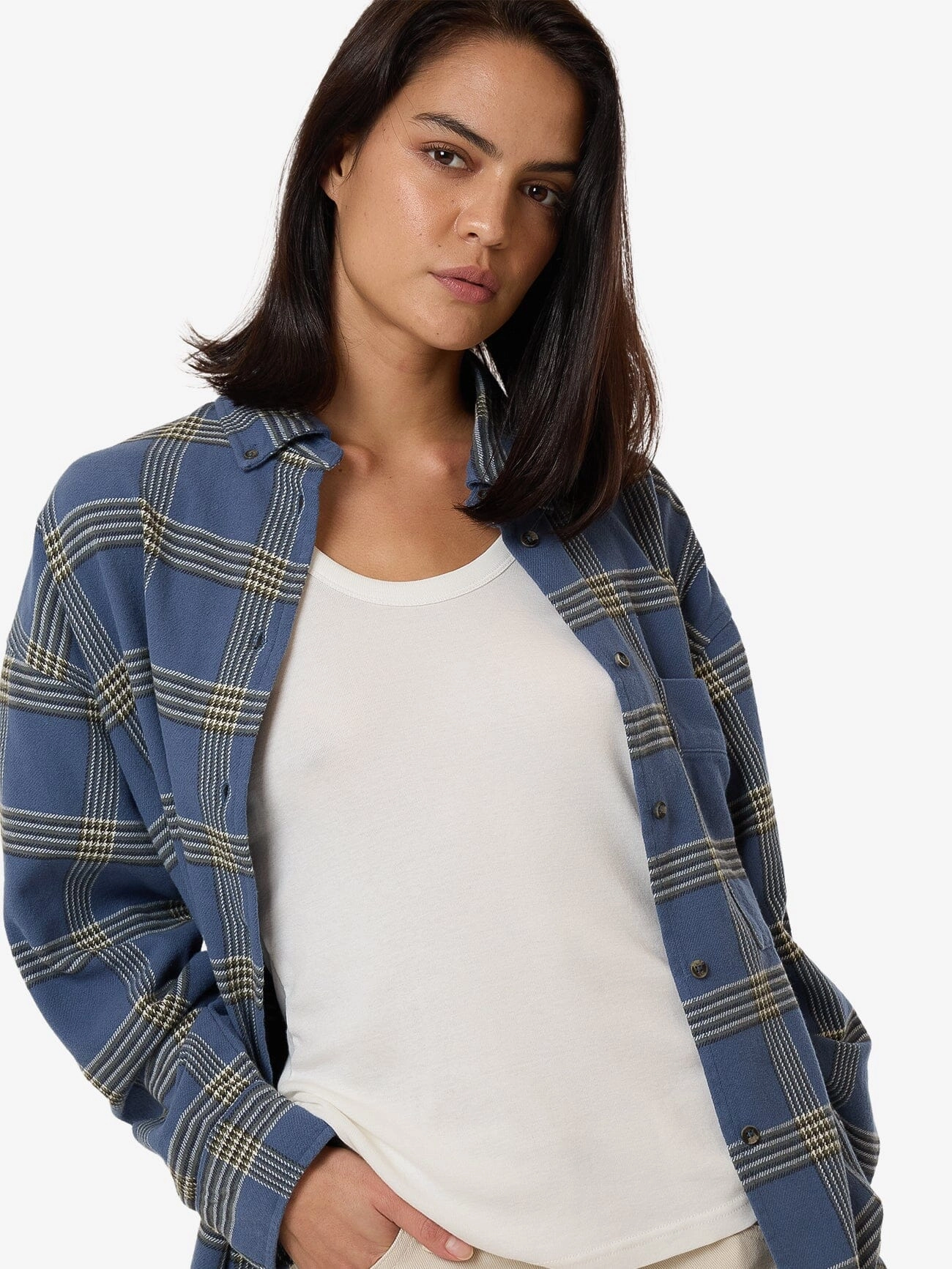 Heavy Times Flannel Shirt - Light Petrol