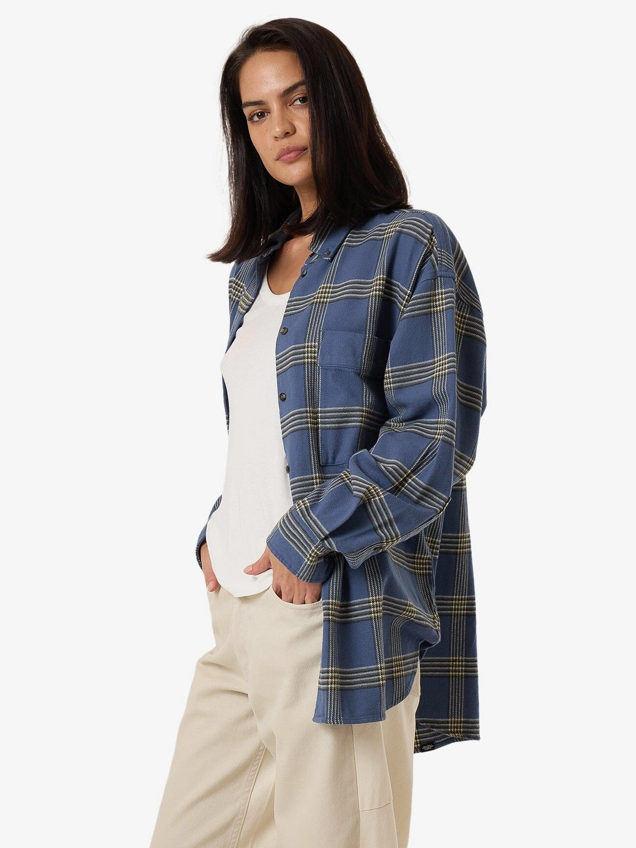 Heavy Times Flannel Shirt - Light Petrol