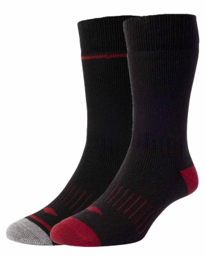 HJ Hall Brushed Thermal Workwear Sock Twin Pack