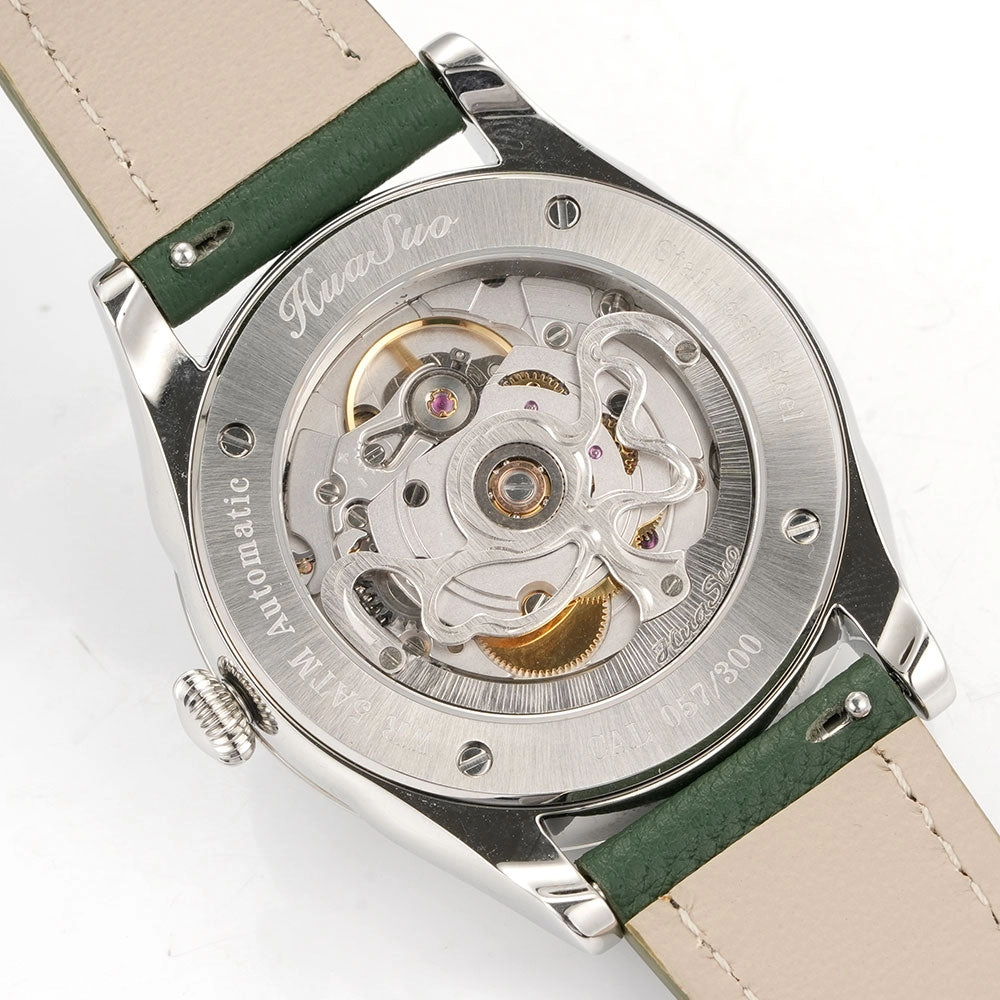 HuaSuo 38mm Luxury Handmade Lacquer Dial Men's Watch